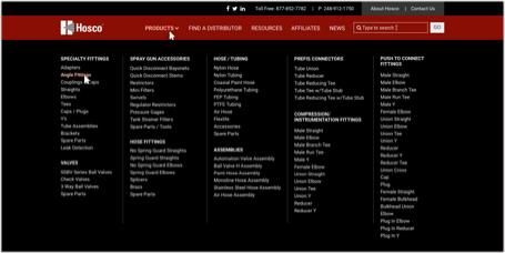 Hosco Mega Menu Design