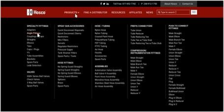 Hosco Mega Menu Design