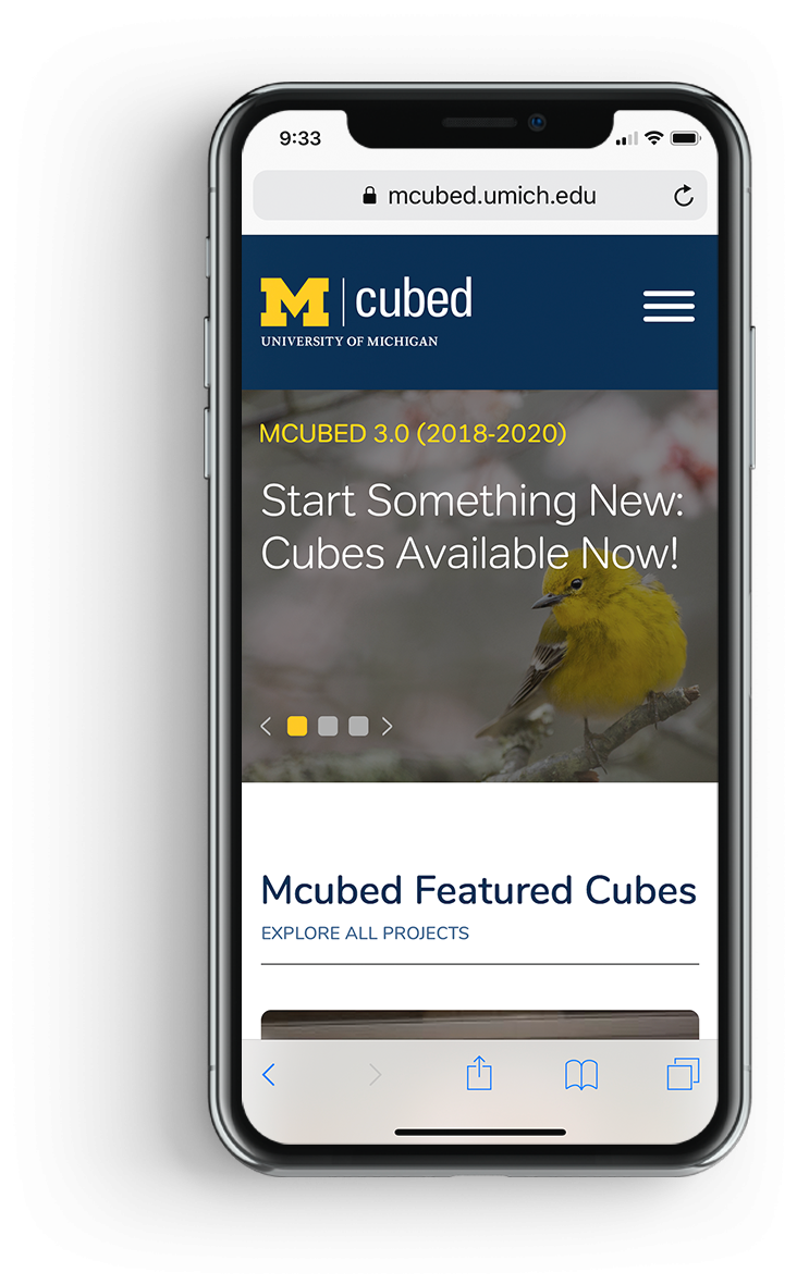 Mcubed iPhone mockup